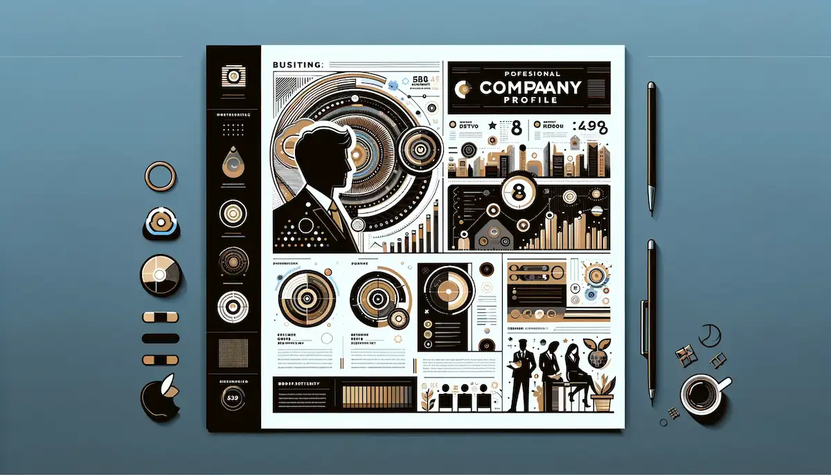 Visual representation of a well-designed company profile
